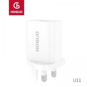 HOGUO Classic series U11 qc 3.0 18w fast charging uk plug charger 