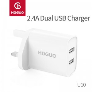 HOGUO classic series U10 2.4A multi port usb adapter charger