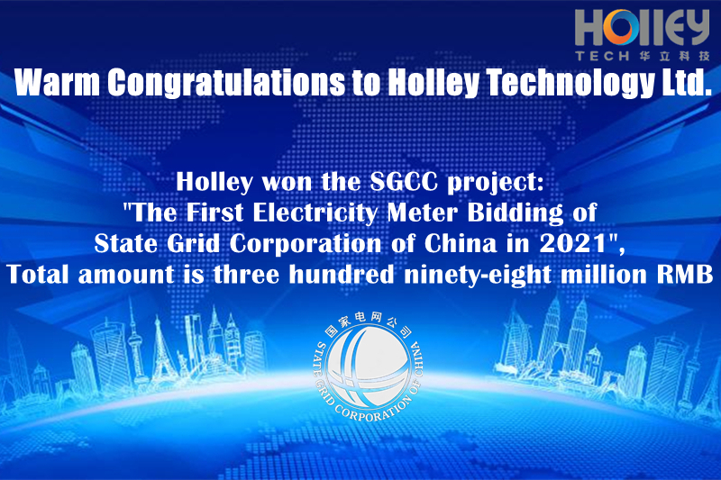 Holley Won the SGCC Electricity Meter Purchase Project as the 3rd Prize
