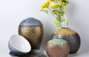 OEM Supply Decorative Indoor Flower Pots - Metal glazed stoneware vases, stoneware vases – Homes
