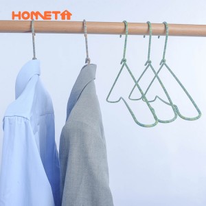 Eco Hangers Supplier –  Non Slip Colorful Braided Cord Metal Wire Suit Clothes Hangers – Lipu