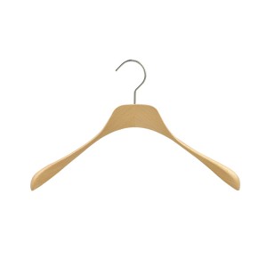 China Wholesale Clothes Hanger Manufacturer –  High Quality Natural Beech Custom Logo Store Display OEM Wooden Hanger – Lipu