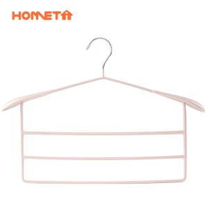 China Wholesale Cloth Hanger Wire Suppliers –  China Pants Hangers Chrome Hook Space Saving Metal PVC Coat Hanger – Lipu