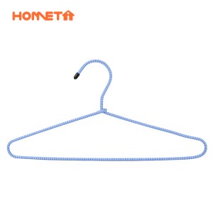 China Wholesale Metal Hangers Factory –  Wholesale Metal Wire Hanger Non Slip Colorful Rope Braided Cord Hangers – Lipu
