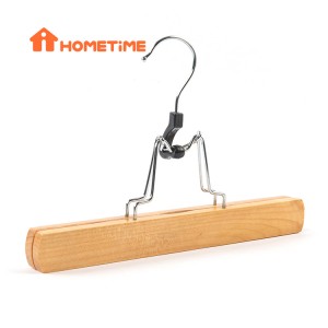 China Hangers Factory Suppliers –  High-Grade Wooden Clamp Hangers for Skirt Slack Pants Clip Hangers – Lipu