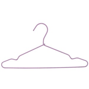 China Suit Hangers Manufacturers –  Wholesale Colorful Braided Cord Metal Coat Hangers – Lipu