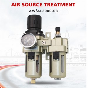 AC3010 Smc Type Pneumatic Air Source Treatment Oil Lubricator နှင့် Pressure Gauge