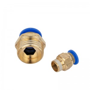 PC Series 4mm Plastic Brass Pneumatic Hose Fittings Air Push In Part Hose Connector