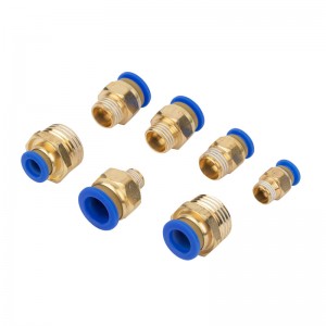 PC Series 4mm Plastic Brass Pneumatic Hose Fittings Air Push In Part Hose Connector