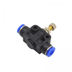 Quick Coupling SA 4 6 8 10 12 Plastic Air Connector One Way Speed Control Throttle Valve Pneumatic Fittings