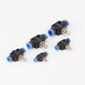 Quick Coupling SA 4 6 8 10 12 Plastic Air Connector One Way Speed ​​Control Throttle Valve Pneumatic Fittings