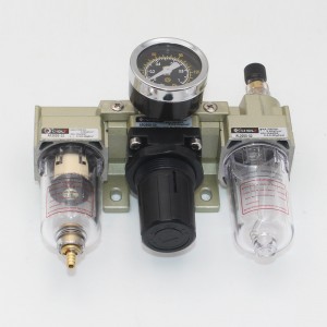 قطعات پنوماتیک AC2000-02 تنظیم کننده فشار فیلتر هوا FRL ترکیبی با واحد تخلیه خودکار