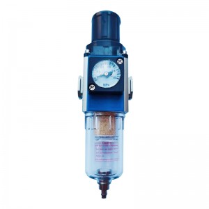 ប្រភពខ្យល់សម្ពាធនិយតកម្មវ៉ាល់ GFR200 Pneumatic Pressure Reduction Valve ដែលមានភ្ជាប់មកជាមួយរង្វាស់សម្ពាធ