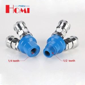 C Type Pneumatic Connector Round Two Way ແລະ SMY Round Three Way Female Connector