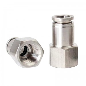 Double Ferrule Pipe Fittings stainless steel Hexagon Nipple Threaded Male Nipple Joints PCF