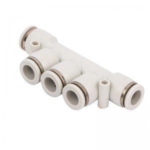 Quick Coupling PK Five-Way Through Pneumatic Fitting Air Connector Factory Whole Sale Price
