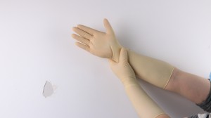 Disposabel latex gloves powder free 16inches
