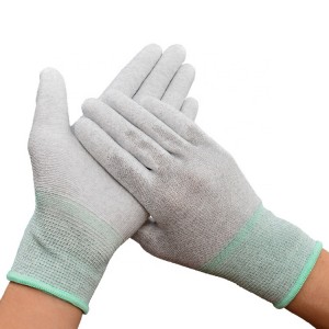 Nylon  palm coated carbon fiber gloves