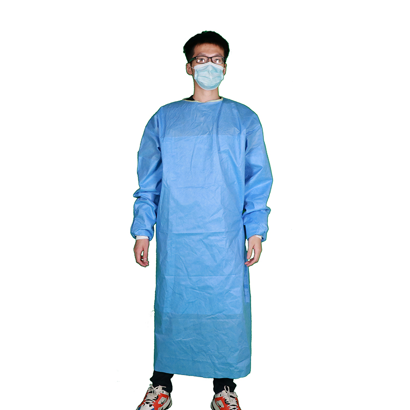 Nonwoven elastic cuffs surgical isolation gown, SMS material anti-blood