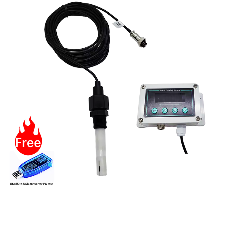 SRs485 EC TDS Salinity Temperature 4 In 1 Water Quality Monitoring System For Online Monitoring
