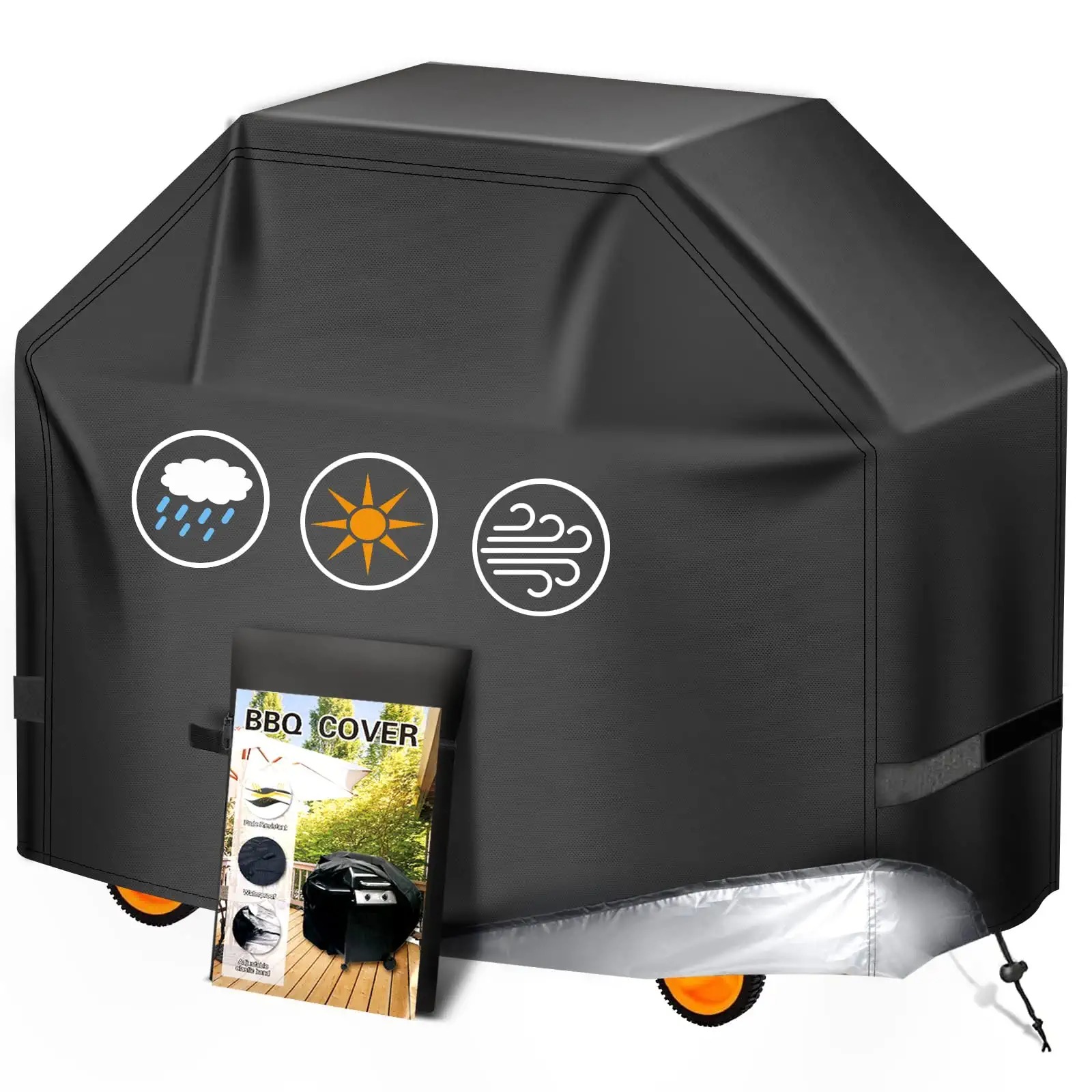 Hot Sale Universal Portable Outdoor Patio Waterproof BBQ Covers Smoker Grill Covers