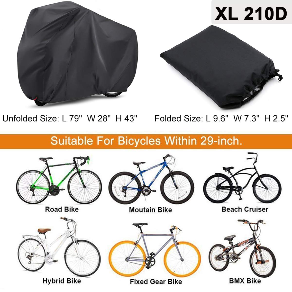China Suppliers Bike Cover Outdoor Storage Waterproof Bike Cover For Bike Rack Cover Cycle