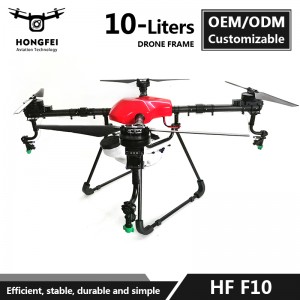Uav Accessories 10L Drone Sprayer 4-Axis Agriculture Drone Frame Kit