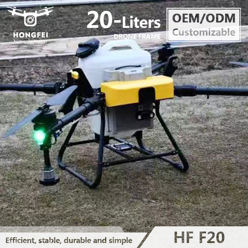Exportable Large Volume Discount Hongfei 20L Farm Spraying Agricultural Frame Drone with Carbon Fiber Featured Image