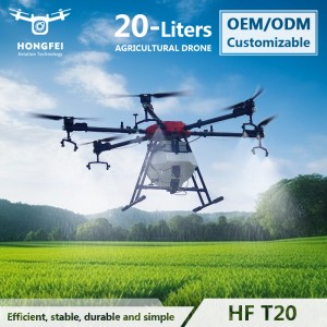 Professional 20L Aviation Aluminum Alloy Agricultural Spraying Drone with Lithium Polymer Battery