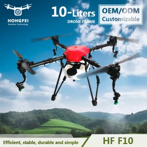 Stable Easy Assembling 10L Small Small Capacity Efficient Agricultural Farm Spraying Uav Frame Drone with Carbon Fiber