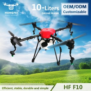 Exportable Stable Easy Assembling 4-Axis Quadcopter 10L Mini Farm Sprayer Drone Frame Uav Drone Agricultural Drone for Pesticide Spraying