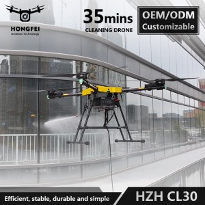 Max Flight Time 35min CL30 30L High Work Efficiencty Cleaning Drone for Roof High Wall Window Solar Panel Surface Cleaning