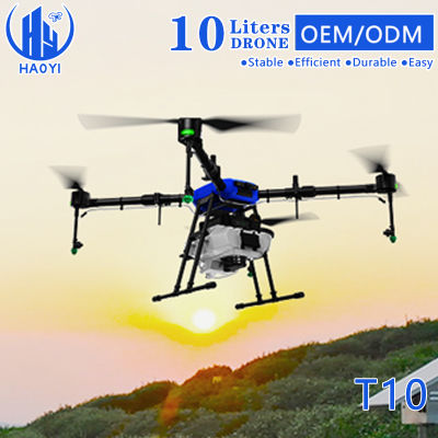 Stable 10L High Pressure Nozzle Mini Drone Rtk Uav T10 Remote Control Agricultural Drone with Obstacle Avoidance Radar