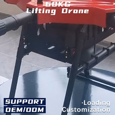Drone de entrega de controle remoto de levantamento de carga pesada de indústria de carga útil de 60 kg com câmera 1080P