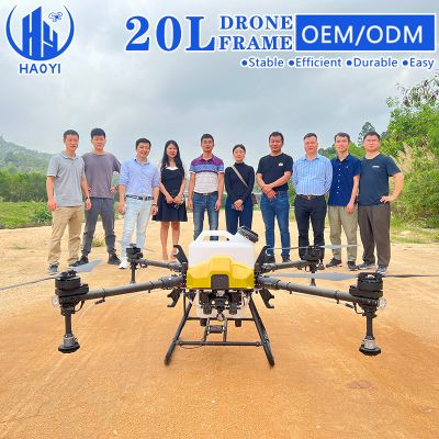 Armação de drone agrícola pulverizador Uav de grande capacidade de montagem fácil de 20 litros para terras agrícolas