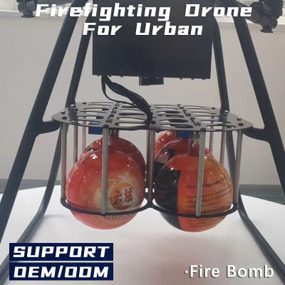 Professional Firefighting Drone Factory Long Range Remote Control Airplane 30kg Heavy Lifting Industrial Uav Drone with Fire Extinguisher Launcher