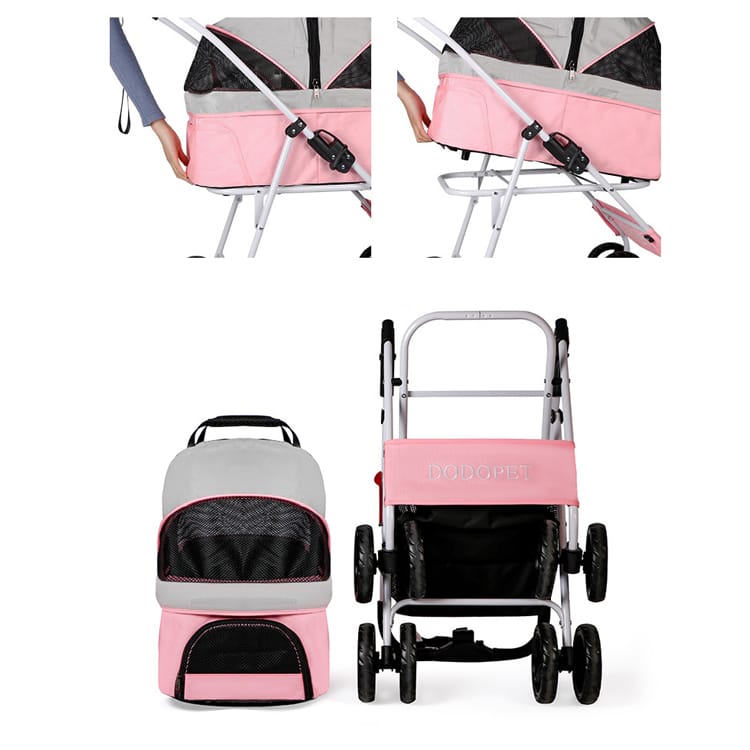 BK Separate Trolley 2-in-1 Detachable Dog & Cat Stroller & Carrier