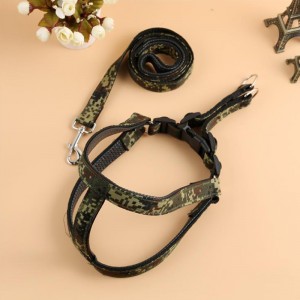 ODM Oldled Dog Collar Light Manufacturer –  FP-Y2021L Nylon Step In Back Clip camouflage chest back – Hon Hai