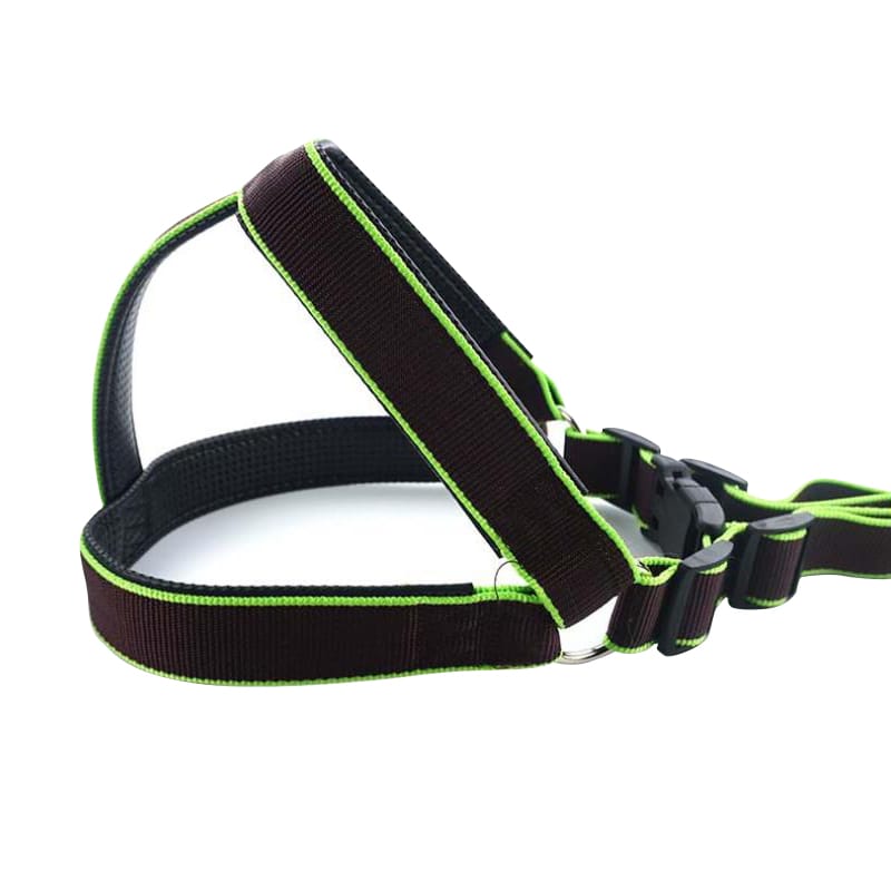 QY-Y2018-4.0 Double Towing Rope Pet Classic Solid Nylon Step In Back Clip Dog Harness
