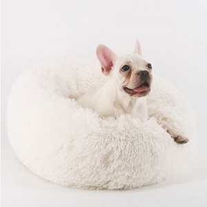 Calming Cuddler Long Fur Donut Bolster Dog Bed