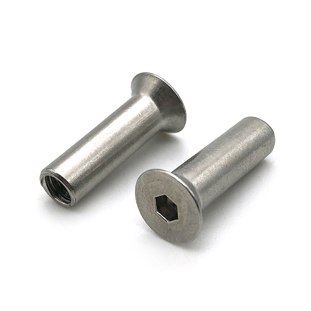 Sleeve Nuts Allen Hex Nut Bolts Flat Stainless Steel Round Head Furniture  M8 M6