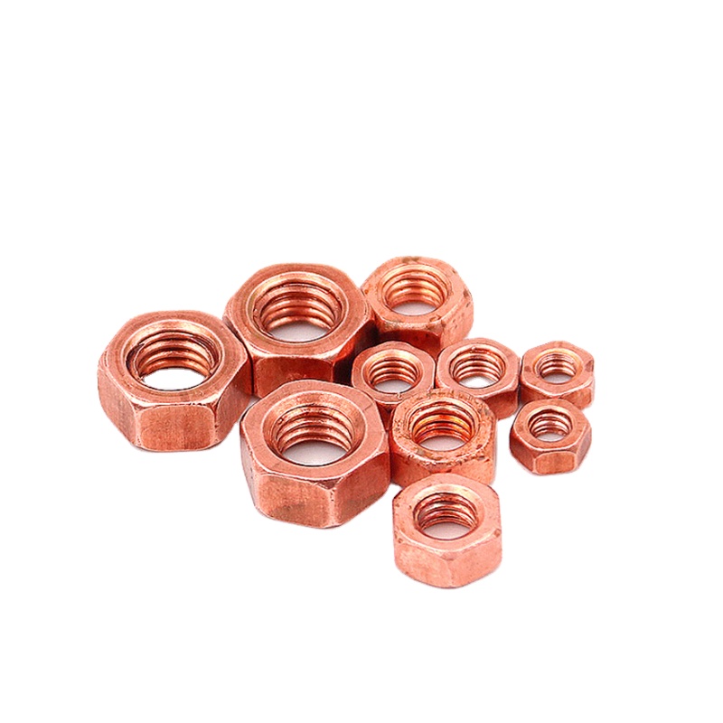 Copper T2 DIN934 hex nut in with good quality