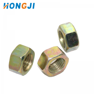 Carbon Steel Yellow color zinc plated DIN934 Hex Nut grade 4 grade 8