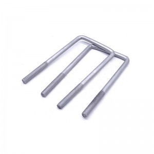 Square Shape Carbon Steel U Bolt U Clamp Zinc Plated HDG Stainless Steel