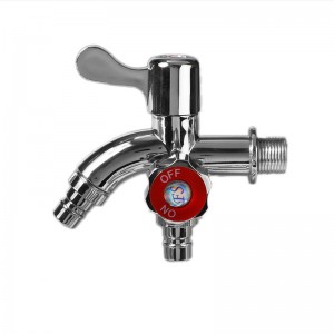 ABS electroplated silver one in two out faucet