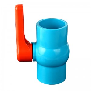 PVC ball valve with red handle