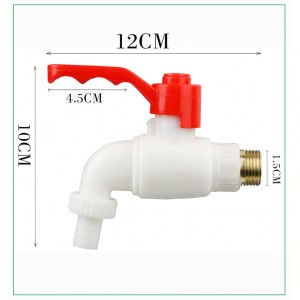 Hongke New Plastic Color Can Open PVC Faucet On Both Sides PVC Tap