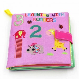 Custom Baby Educational Soft Books Baby Cloth Books- 4 Cloth Book Set – Early Learning Soft Books- Crinkle Touch and Feel Toddler Toys