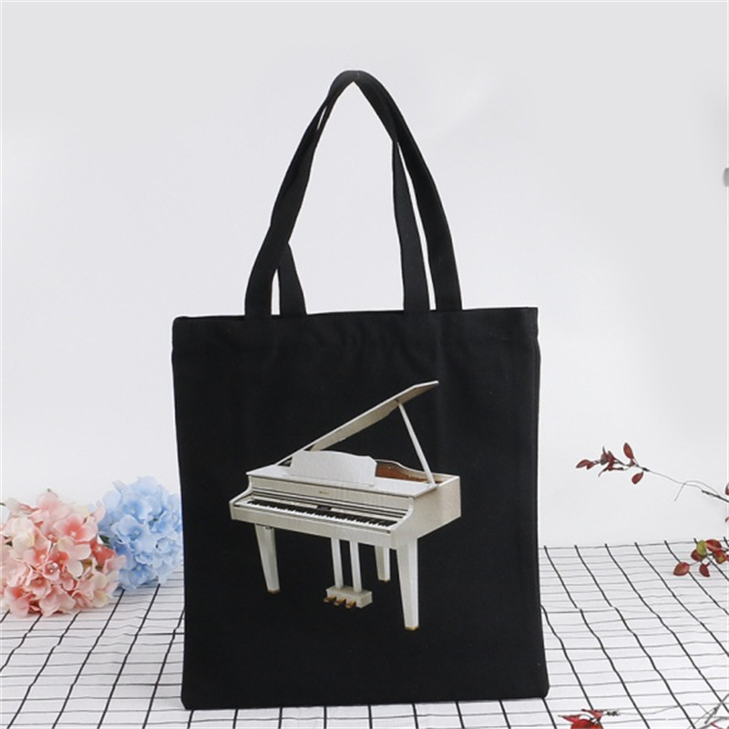  Piano Music Tote Bag - Artwork Shopping Bag - Graphic Tote Bag  - Natural : Home & Kitchen