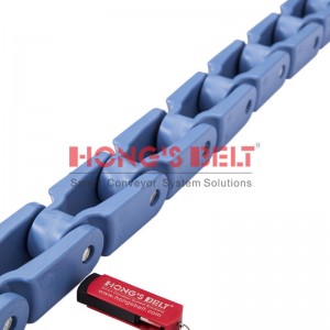 Straight running plastic chain table top chains / Side flexing plastic chain belt